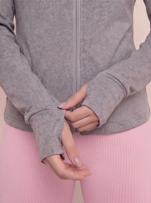 Chaqueta Aura Gris Jaspeado