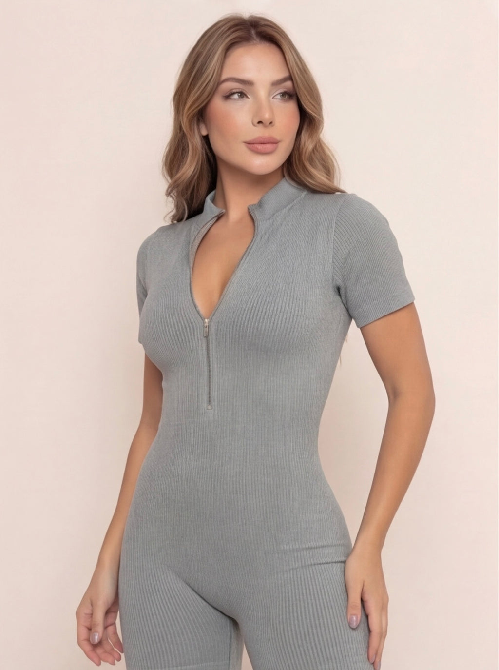 Enterizo Bloom Gris Claro